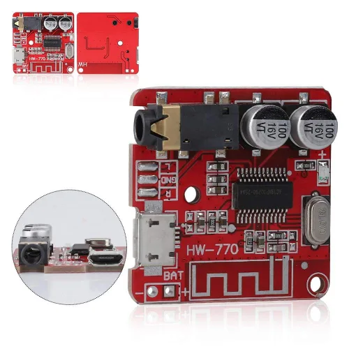 Vista 8 de Wendry Módulo receptor de audio, MP3 Bluetooth 4.1 Decodificador sin pérdida Junta amplificador de altavoz de coche Placa estéreo, salida de canal