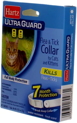 Vista 5 de Hartz UltraGuard - Collar para gatos y gatitos antipulgas y garrapatas, color blanco 1 ea