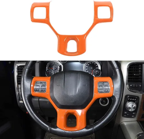 Vista 8 de Hoolcar Funda interior para volante de ABS compatible con accesorios Dodge RAM 2010-2017, color azul