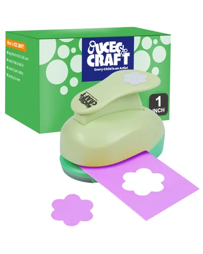 Vista 21 de UCEC Perforadora de mariposa de 1 pulgada, perforadores de papel para manualidades, perforadora de palanca hecha a mano, forma de agujero