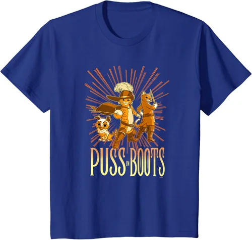 Vista 39 de DreamWorks Puss in Boots: The Last Wish Cat Trio Poster - Camiseta pequeña Negro