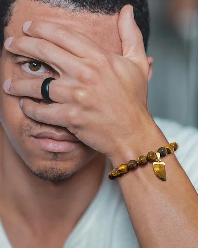 Vista 2 de Pulsera de dragón genial para hombre, protección de obsidiana, buena suerte, para hombre, borther/bofriend/esposo, cuentas de cristal real, joyería