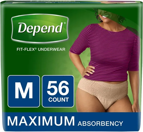 Vista 17 de Depend Ropa interior desechable de protección fresca Pretina femenina Estilo pequeño, 47915, máximo, 38 Ct