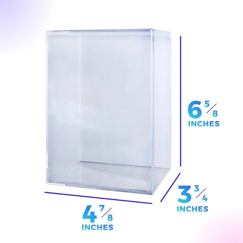 Vista 6 de 1 Estuche de protección de plástico duro transparente premium para figuras Funko Pop de 4 pulgadas, hecho en EE. UU., Estuches de exhibición