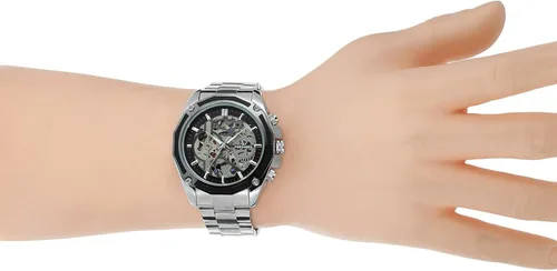 Vista 6 de FORSINING Reloj de pulsera de acero inoxidable Movt automático de marca para hombre, Chino