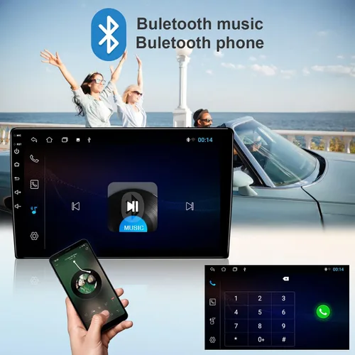 Vista 8 de Estéreo de Coche Universal de 9 Pulgadas con Pantalla Táctil Android 13 Radio de Coche Doble Din Inalámbrico Carplay y Android Auto Navegación