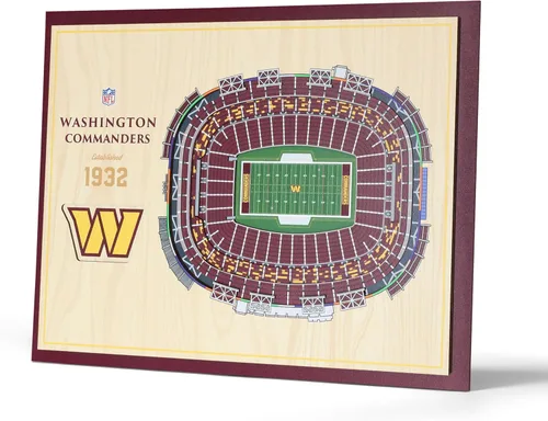 Vista 10 de YouTheFan Arte de pared de 5 capas con vista del estadio de la NFL