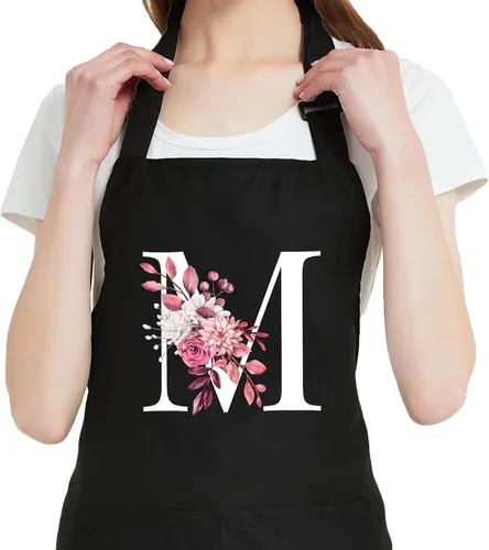Vista 17 de Delantales Personalizados para Mujeres con Bolsillos, Lindos Delantales para Mujeres Chef de Repostería, Regalos de Cocina para el Cumpleaños de Mamá