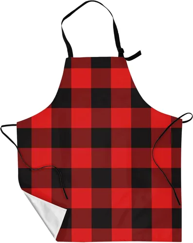 Vista 13 de Gkyygk Delantal para mujer con bolsillos, correa ajustable en el cuello y lazos en la cintura para cocinar, hornear, barbacoa, hombres y mujeres