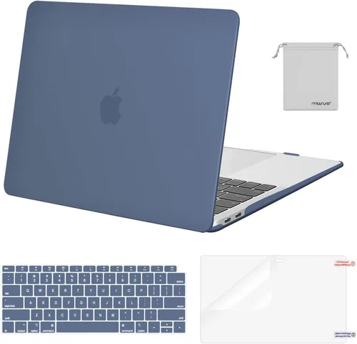 Vista 29 de MOSISO - Funda rígida y de plástico compatible con MacBook Air de 13 pulgadas versión 2022, 2021-2018, A2337 M1 A2179 A1932; con cubierta