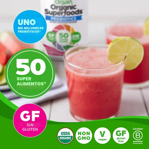 Vista 3 de Superalimentos orgánicos Orgain, 2 sabores, 0.62 libras, 1 unidad