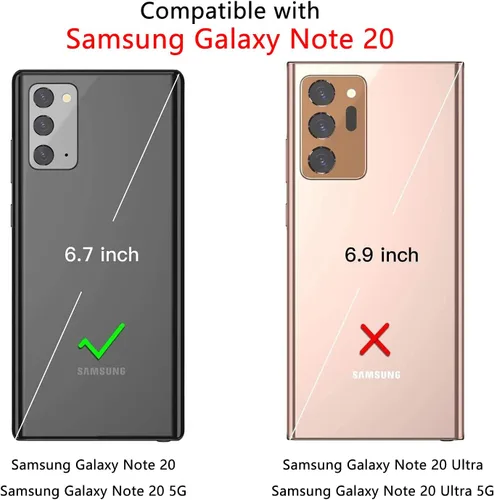 Vista 2 de Dionsibei Funda de impacto de caída de grado militar para teléfono Samsung Galaxy Note 20 5G, soporte de anillo giratorio de metal 360, armadura