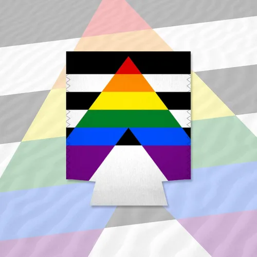 Vista 5 de 1 paquete de funda para enfriar bebidas con bandera LGBTQ+ Straight Ally Pride