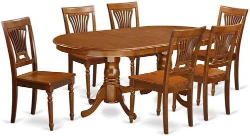 Vista 11 de East West Furniture PLAI5-BLK-W - Juego de comedor de 5 piezas para 4 personas, incluye una mesa de comedor ovalada con hojas de mariposa y 4 sillas