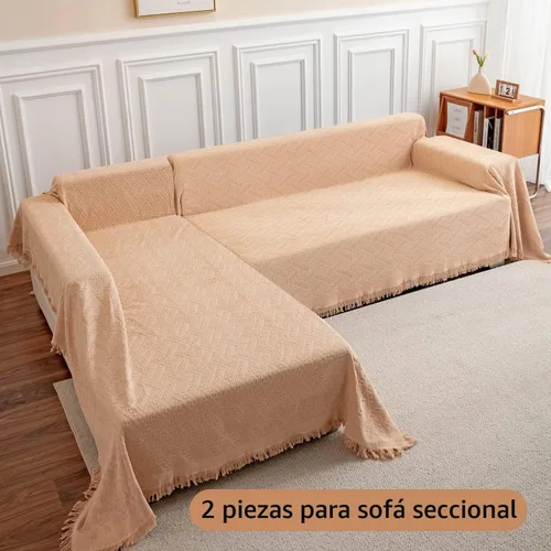 Vista 6 de Deep Dream - Funda para sofá seccional, funda para sofá de 3 cojines para perros, con tela de jacquard geométrica en color marrón