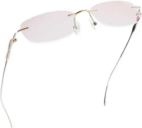 Vista 21 de LifeArt Pure Titanium Frame Glasses/Blue Light Blocking Reading Glasses, Reduce Eyestrain, Stylish for Men and Women