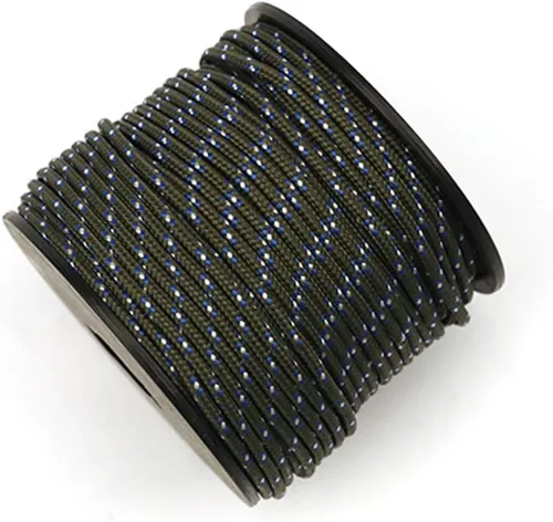 Vista 23 de Cuerda de nailon trenzada sólida de 1/8 pulgadas (3mm) de 164 pies, 5 hebras, paracord, cuerda delgada para manualidades, multiusos, resistente a