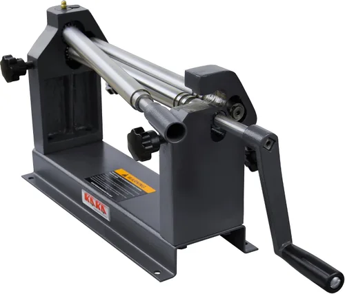Vista 5 de KAKA INDUSTRIAL Máquina de rollo deslizante, 12 pulgadas de ancho de 22 Ga. (0.03 pulgadas) de capacidad de acero grueso, rodillo de chapa manual