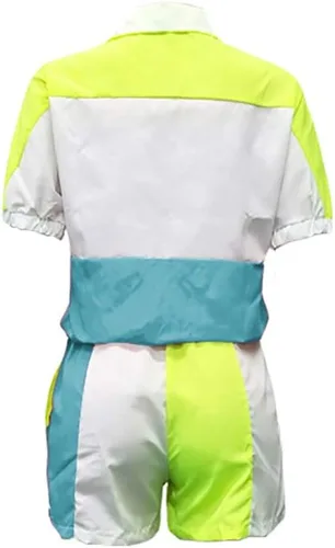 Vista 5 de VOIKERDR Conjunto de 2 piezas para mujer, conjunto ligero rompevientos sin botones, chaqueta corta