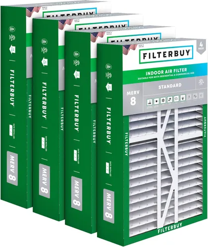 Vista 10 de Filterbuy Filtro de aire MERV 8 Essential Dust & Allergy Defense de 10 x 17 x 2 pulgadas (paquete de 4), filtros exteriores plisados electrostáticos