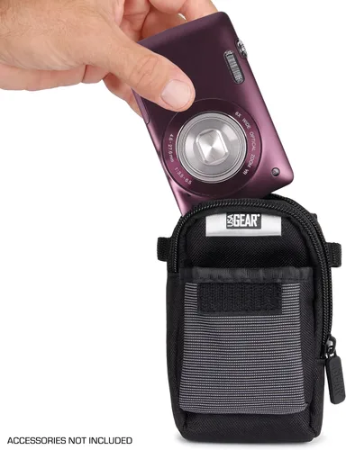 Vista 3 de USA Gear Point and Shoot - Funda para cámara compatible con Sony Cybershot, Kodak Pixpro FZ55, Ricoh GR III, Nikon Coolpix y más, bolsa pequeña