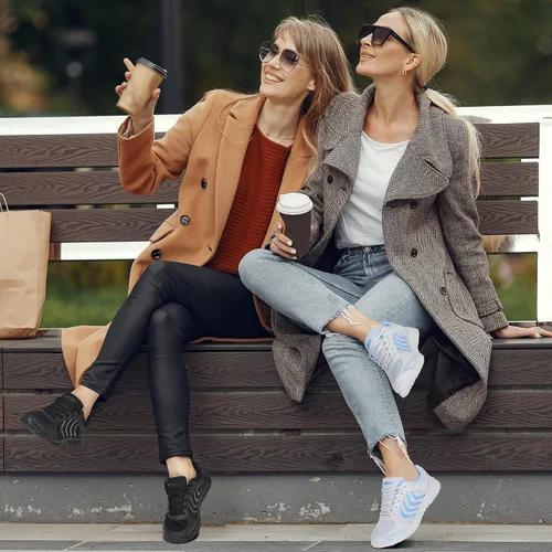 Vista 2 de DUOYANGJIASHA Zapatillas para mujer Zapatos para correr zapatos casuales para caminar antideslizantes cómodos zapatos de tenis de moda de malla