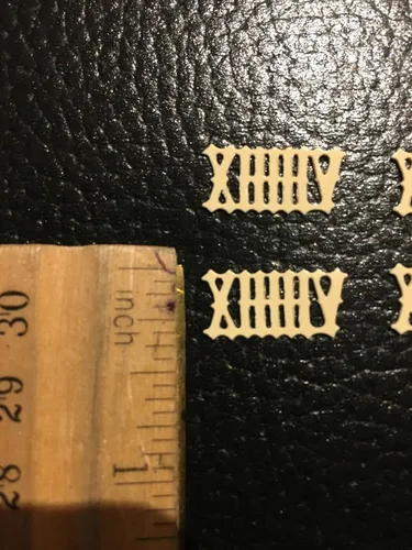 Vista 3 de Juego de números de piezas de reloj de cuco Alemania Hueso plástico original 0.354 in 3/8 pulgadas Nuevo EE.UU