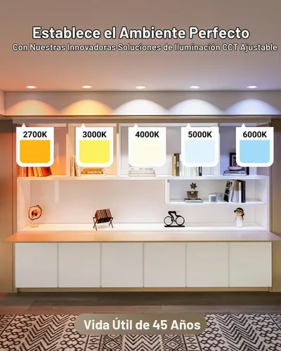 Vista 3 de Sunco - Paquete de 24 luces LED empotrables de 4 pulgadas, luz de techo delgada sin lata, 700 LM, 10W, CCT seleccionable