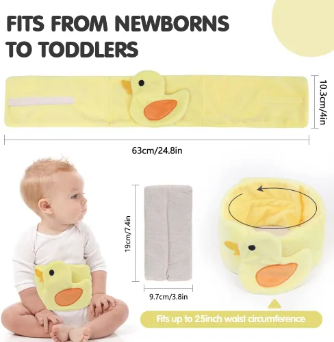 Vista 5 de Hilph Alivio de cólicos y gases para bebés recién nacidos, envoltura térmica para barriga, cinturón de envoltura de bebé, alivio natural