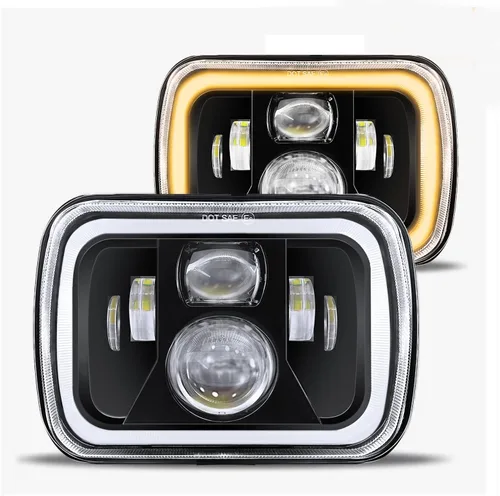 Vista 9 de JHLion - Faro LED de 5 x 7, antideslumbrante, H6054, 5 x 7, 7 x 6, 180 W, aprobado por DOT, 600% más brillante, con señal de giro ámbar DRL de alta