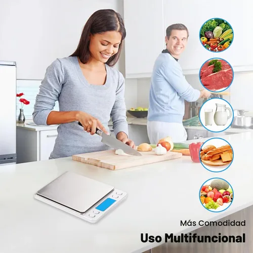 Vista 7 de UNIWEIGH Báscula digital de cocina, escala de alimentos de bolsillo de 6.6 lbs/0.00 oz, medida en gramos y onzas para pérdida de peso, cocinar