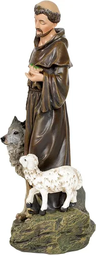 Vista 2 de Renaissance Collection Joseph's Studio by Roman - Figura exclusiva de San Francisco con animales, 9.75 pulgadas
