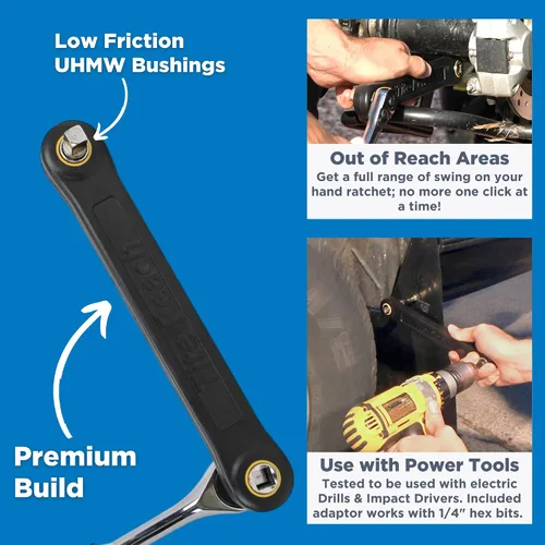Vista 4 de Tite Reach 3/8 Llave de extensión de alcance de titular de bricolaje