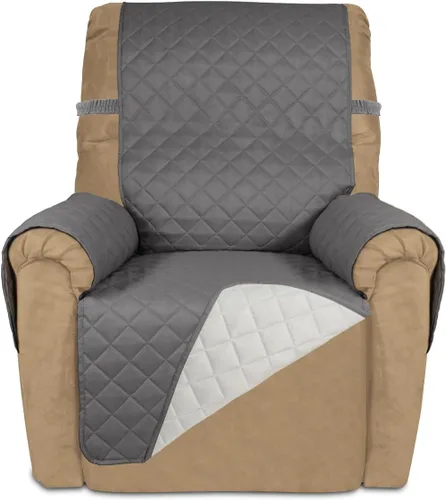Vista 72 de PureFit - Funda de sofá acolchada reversible, protector de muebles impermeable, funda de sofá lavable con espuma antideslizante y correas elásticas