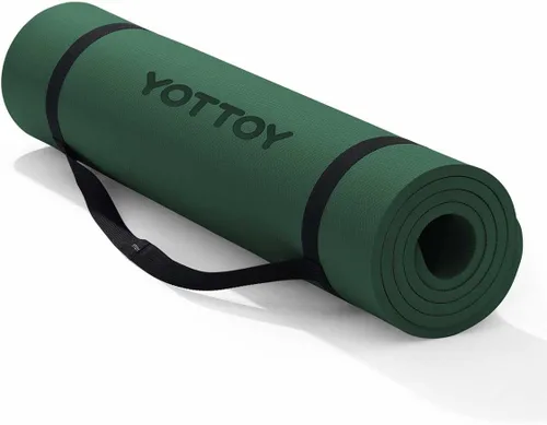 Vista 10 de YOTTOY Tapete de Yoga, Tapete de Yoga Extra Grueso (1/2 pulgada), Tapete Profesional de TPE para Ejercicio, Tapete de Entrenamiento Antideslizante