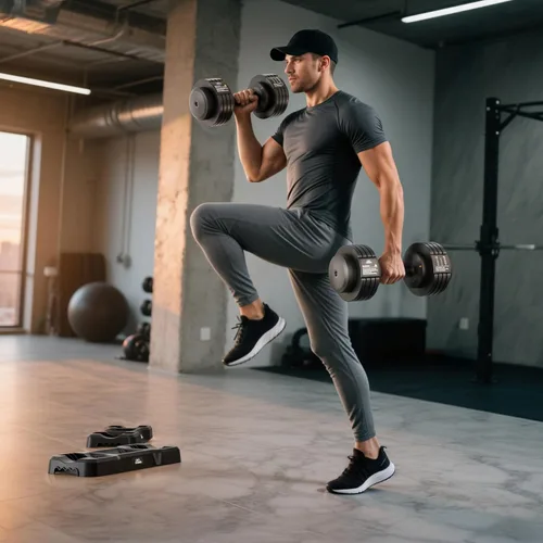 Vista 4 de FLYBIRD DB2 Adjustable Dumbbell Set, 55LB/110LB Option, 5-in-1 Quick Adjustable Weights with Storage Box and Non-Slip Handle, Weight Set for Home