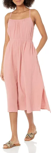 Vista 4 de The Drop Octavia - Vestido midi de gasa con tirantes para mujer