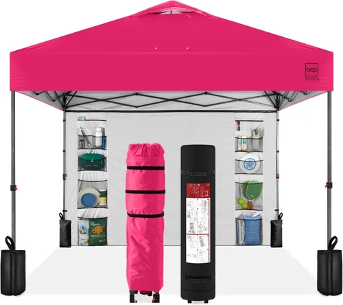Vista 23 de Best Choice Products Carpa Toldo Desplegable de 10x10 pies para Instalación de 1 Persona, Refugio Portátil Instantáneo con Botón de 1 Toque