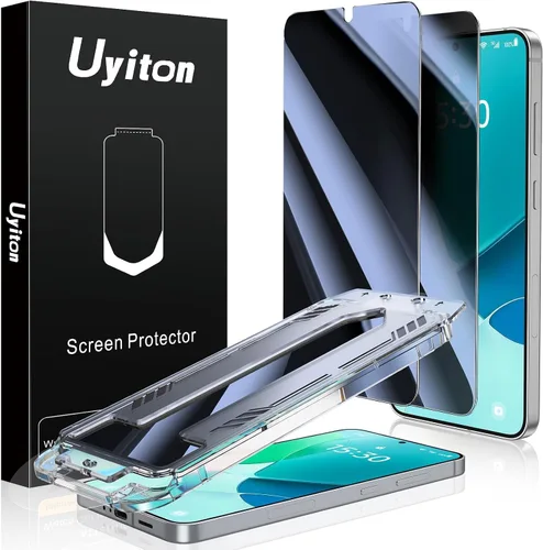 Vista 27 de Uyiton UnBreak-Glass - Protector de pantalla para Samsung Galaxy S22, soporte ultrasónico de huellas dactilares, marco de alineación automática