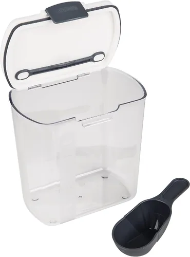 Vista 6 de PrepWorks PKS-120 - Contenedor de plástico ProKeeper de almacenamiento de grano de 2.5 cuartos de galón con tapa con bisagras, 1 pieza, transparente