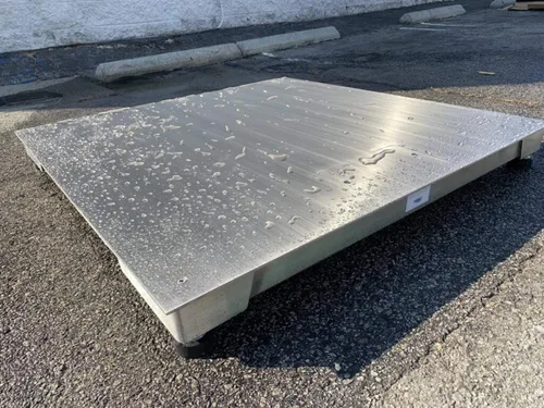 Vista 3 de SellEton SL-800-SS NTEP 48 x 48 pulgadas (4 x 4 pies) (legal para comercio) báscula de piso de lavado de acero inoxidable, 5,000 libras x 1 libra