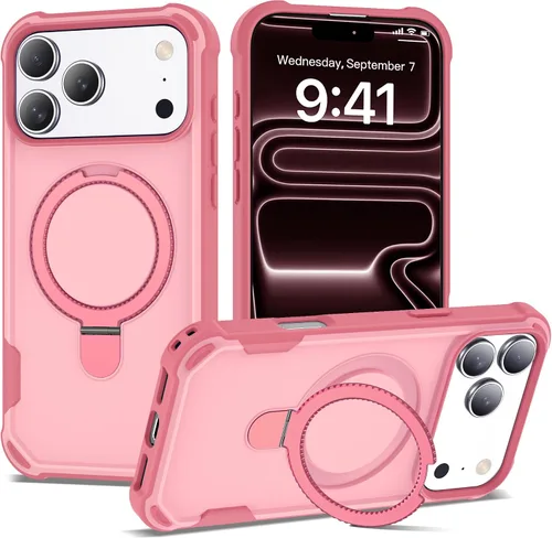 Vista 49 de Funda compatible con iPhone 12 y 12 Pro de 6.1 pulgadas con soporte de anillo magnético [protección militar contra caídas] [compatible con MagSafe]