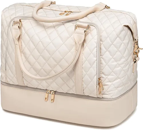 Vista 54 de CAMTOP - Bolsa de viaje de fin de semana para mujer, bolsa de lona con espacio para laptop de15.6 pulgadas