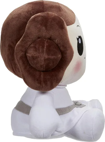 Vista 4 de Mattel Star Wars Return of the Jedi Snug Club Juguete de Peluche, Muñeca de Personaje Suave de la Princesa Leia, Coleccionable del 40º Aniversario