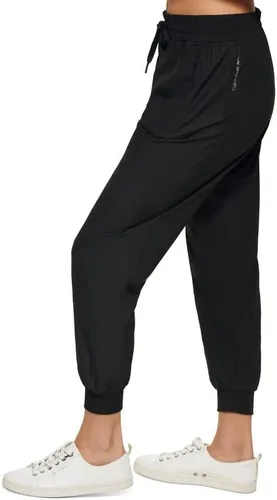 Vista 2 de Calvin Klein Performance Pantalones deportivos con bloqueo de brillo para mujer (negro, S), Negro