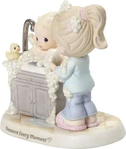 Vista 4 de Precious Moments 192018 Treasure Every Moment - Figura de porcelana de bisque para mamá y bebé