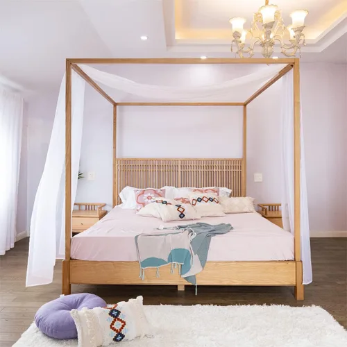 Vista 20 de Linentalks Cortinas de cama negras para cama individual, bufanda de cama transparente de lujo, cortinas de cama con cenefa, cortinas de cama