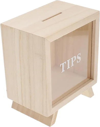 Vista 10 de Alcancía de madera transparente para adultos, dinero en efectivo, monedas, caja de ahorro de dinero transparente para niños y niñas, caja irrompible