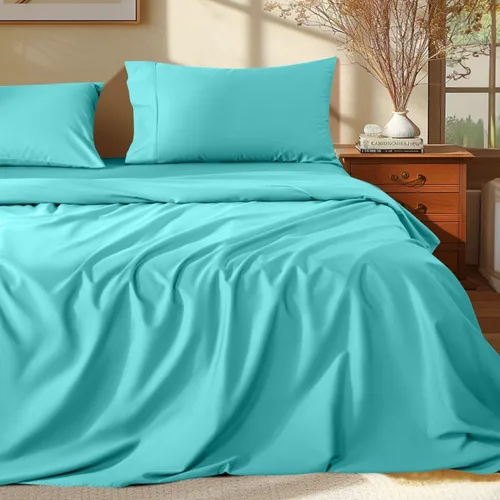 Vista 12 de Shilucheng Juego de Sábanas 100% de Algodón Egipcio - 1000 Hilos, Sábanas de Algodón de Lujo, Ropa de Cama y Fundas de Almohada Transpirables