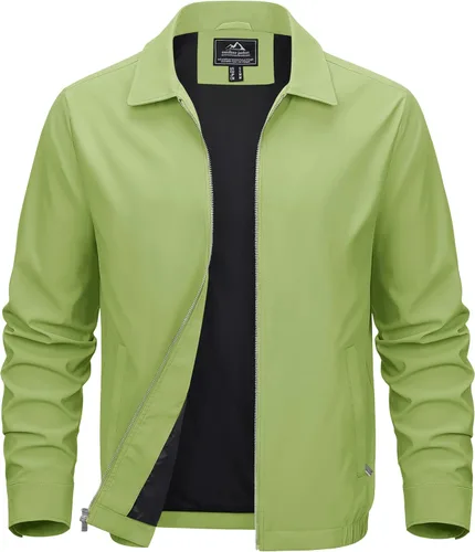 Vista 8 de MAGCOMSEN Chaquetas Ligeras para Hombre con Cremallera Completa Abrigo Ligero Chaqueta de Cuello Extendido Chaqueta Cortavientos Casual
